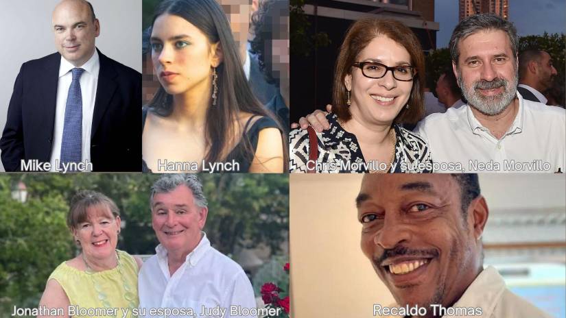 Fotografías de las víctimas mortales del naufragio del yate.