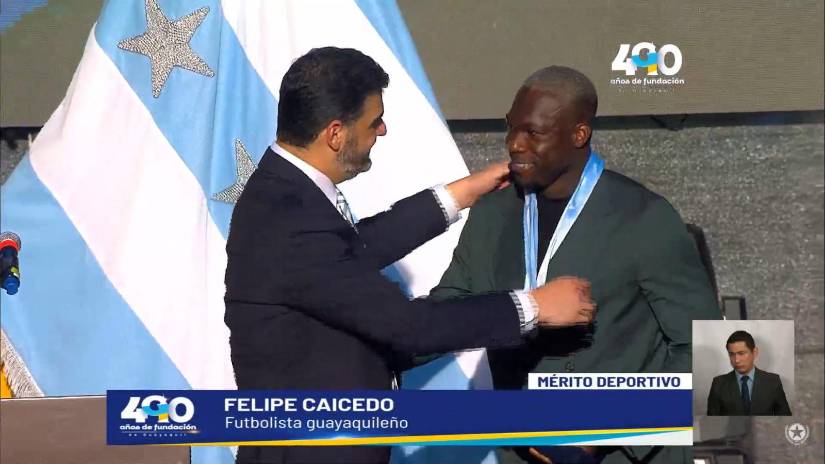 Reconocimiento a Felipe Caicedo.