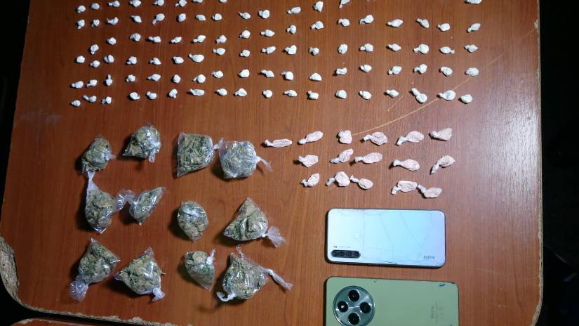 Incautación de droga durante el operativo.