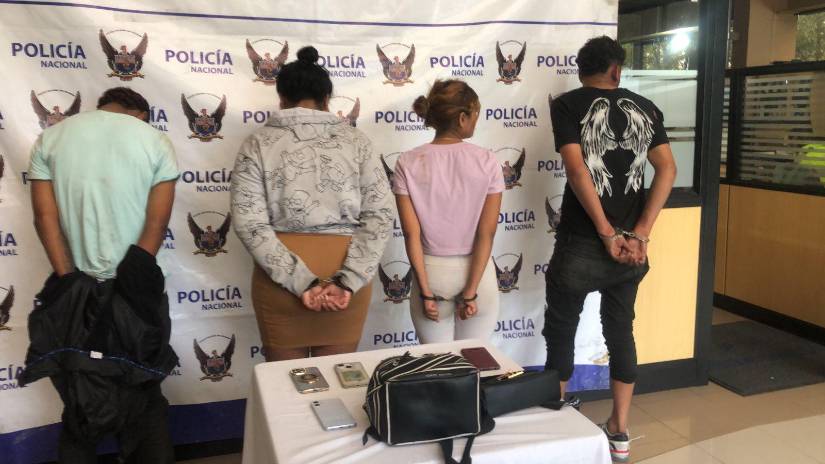 Imagen de los cuatro detenidos.