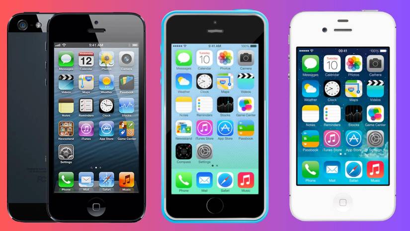 Imagen referencial del iPhone 5, 5c y 4s.