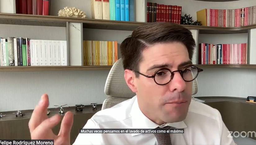 El abogado penalista Felipe Rodríguez durante su comparecencia en la Comisión de Desarrollo Económico.