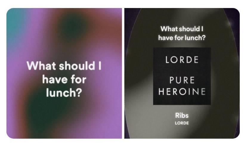 Un usuario compartió su respuesta, le preguntó a Spotify ¿qué debería comer de almuerzo?, el Oráculo le compartió la canción Ribs que significa costillas en español.