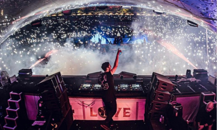 Imagen de un concierto de Martin Garrix.