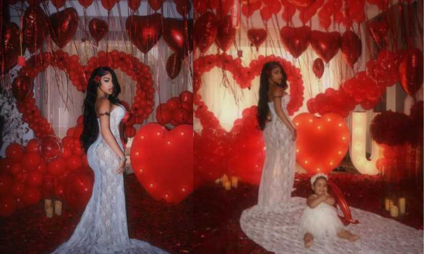 Fotos subidas por Yailin a su cuenta de Instagram.