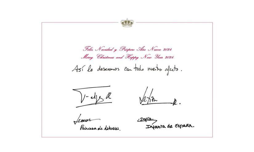 Imagen del reverso de la postal navideña.