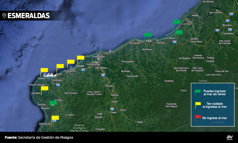 Oleaje más intenso en Ecuador desde este 27 de enero: estas son las playas del país con mayor y menor peligro para los bañistas