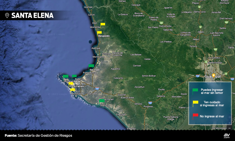 Oleaje más intenso en Ecuador desde este 27 de enero: estas son las playas del país con mayor y menor peligro para los bañistas