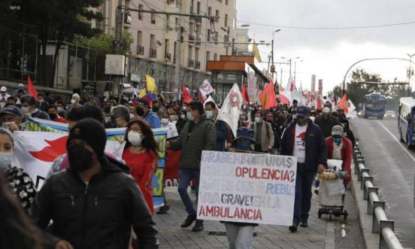 Grupos sociales de Ecuador preparan protesta contra políticas de Lasso