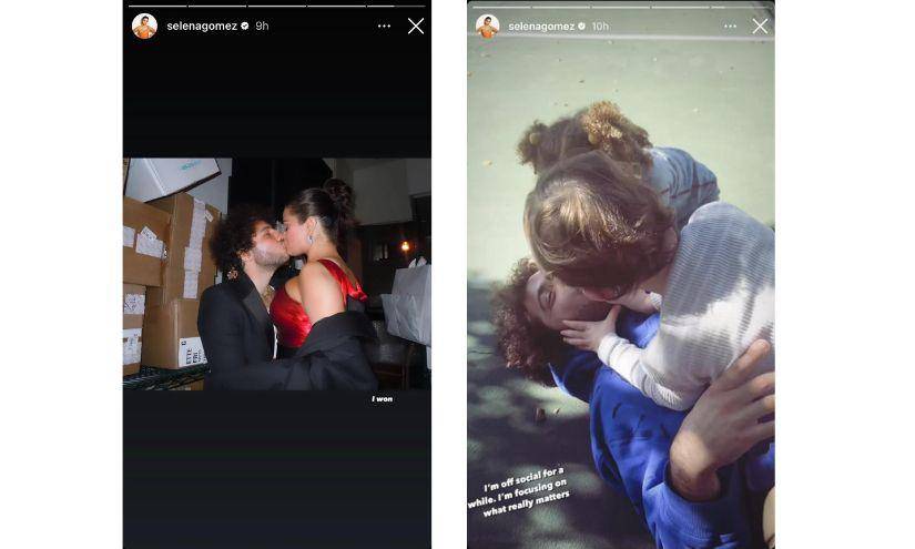 El domingo después de los Golden Globes, Gómez publicó una foto con su pareja, tres días después anunció que se alejaba de las redes con un boomerang donde sale el productor