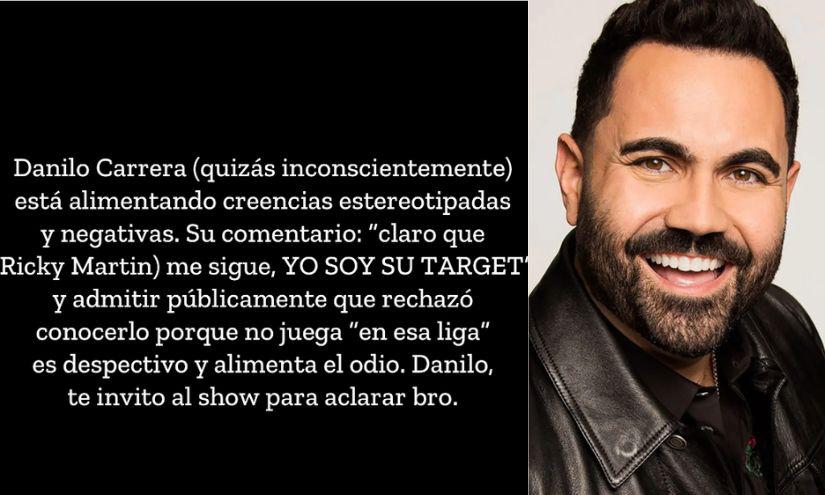 Captura de pantalla de la publicación de Instagram e imagen de archivo de Enrique Santos, conocido locutor de radio.