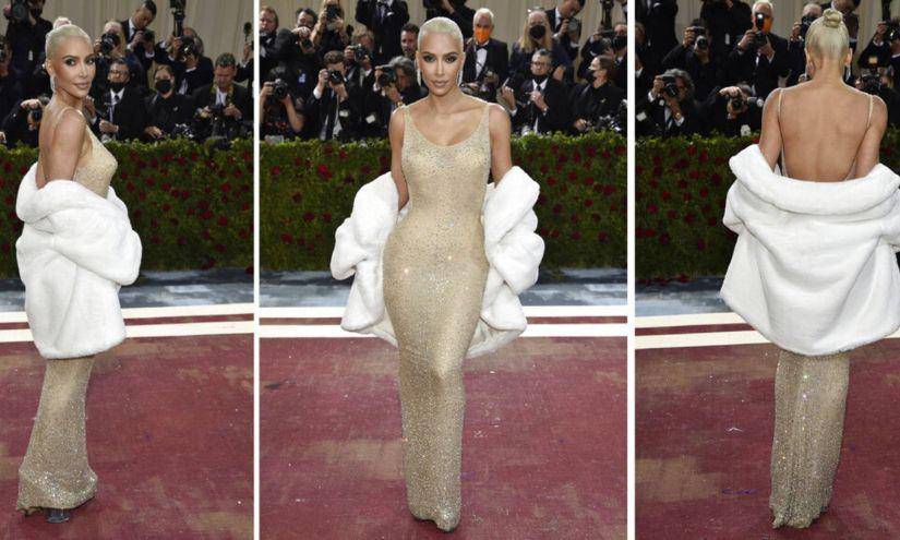 Kim Kardashian lució un vestido de Marilyn Monroe
