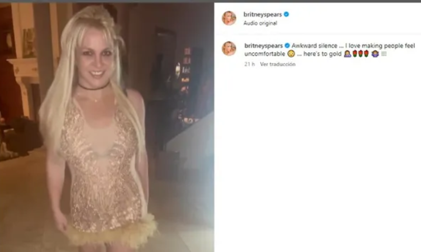 Captura del post de Britney.