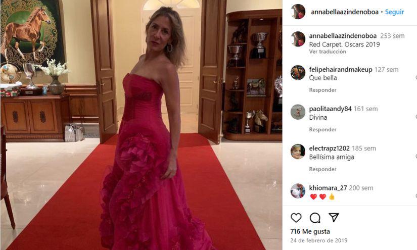 Archivo. Imagen publicada en Instagram. Annabella Azín.