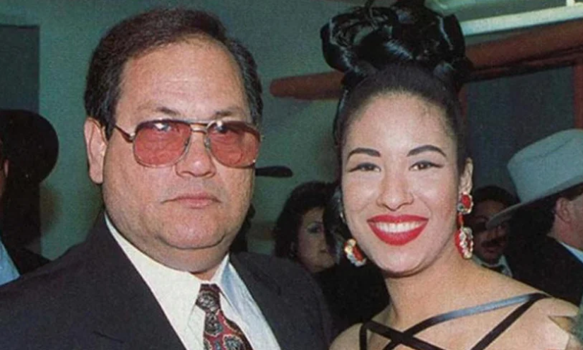 Abraham Quintanilla y su hija, Selena Quintanilla.