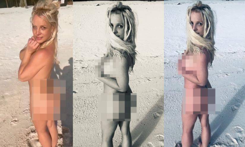 Collage de las fotos publicadas por Britney Spears el 11 de marzo.