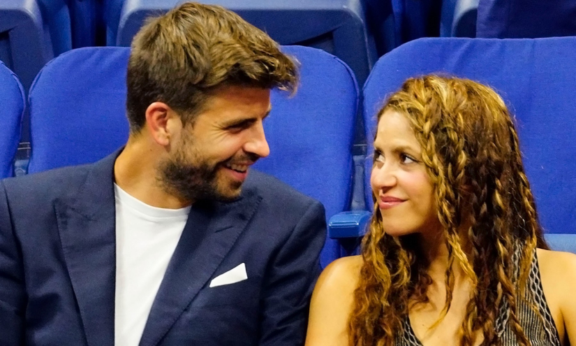 Imagen de Shakira y Piqué en el US Open en 2019.