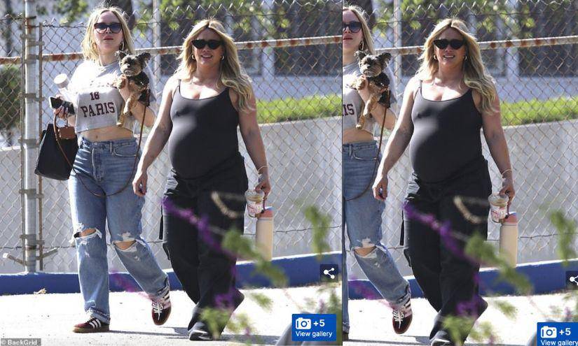 Imagen tomada de Hilary Duff junto a una de sus amigas.