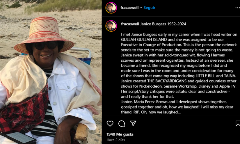 Captura del post realizado por Fracaswell Hyman.