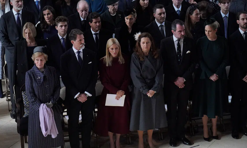 Foto de la ceremonia en memoria de Constantino de Grecia, en la que el príncipe William fue el gran ausente.