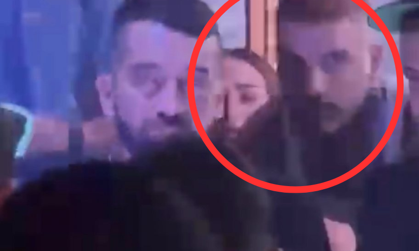 Captura del video en el que se ve a Nicki y Rauw.