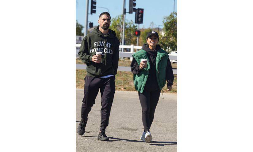 Becky G y Sebastian Lletguet en California.