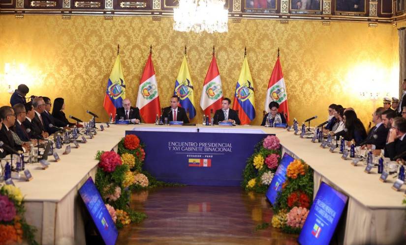 Gabinete Binacional entre Ecuador y Perú en Quito.
