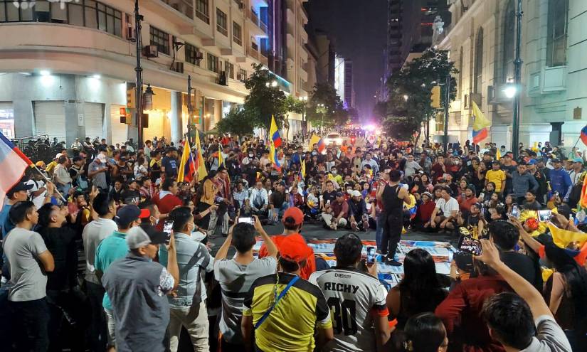 En Guayaquil la concentración a favor del paro ha sido menor y sin incidentes.