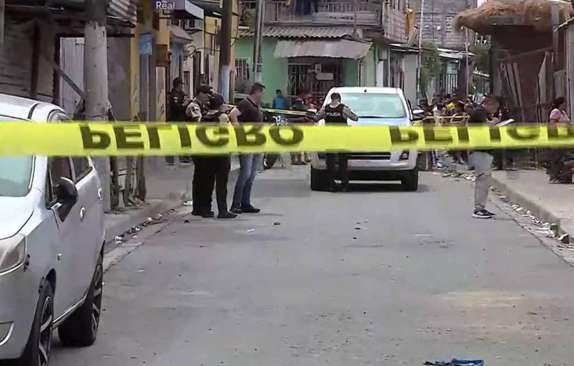 Lugar de un hecho violento en Ecuador.