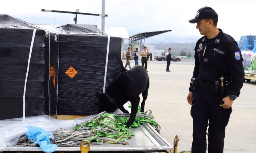 Imagen de archivo del primer cargamento de municiones que llegó a Quito. El segundo llegó el sábado por barco a Guayaquil.