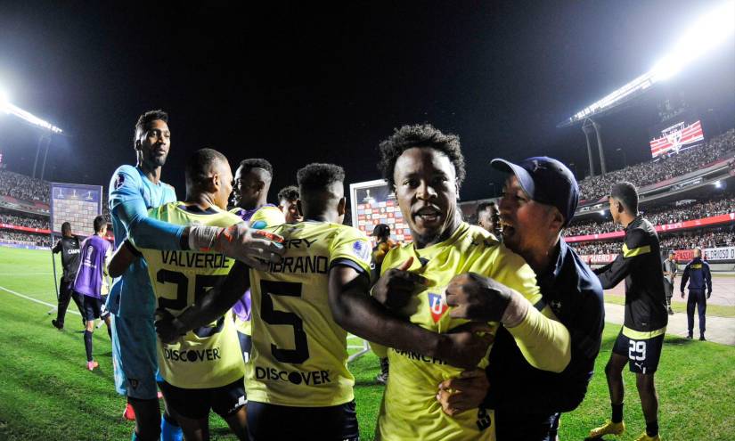 Jhojan Julio celebra el gol ante el Sao Pablo