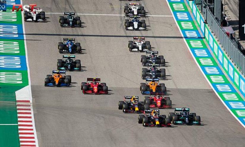Formación de salida del Gran Premio de Francia de F1