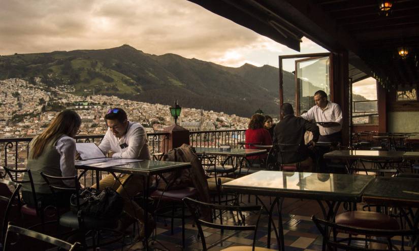 Imagen de la vista desde el restaurante Café Mosaico.