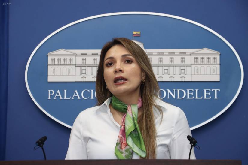 Carolina Jaramillo en rueda de prensa este 24 de julio.