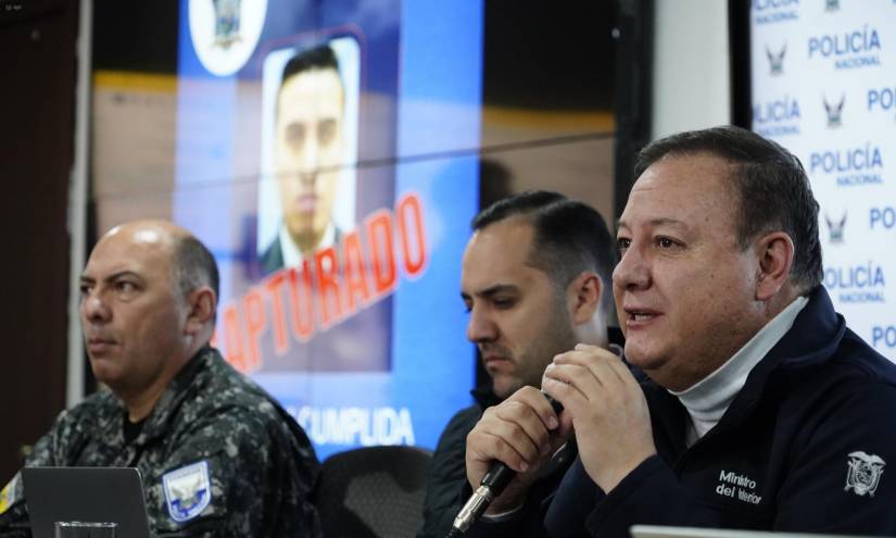 El ministro del Interior, Juan Zapata, anunció la detención de Germán Cáceres, en Colombia, el 30 de diciembre de 2022.