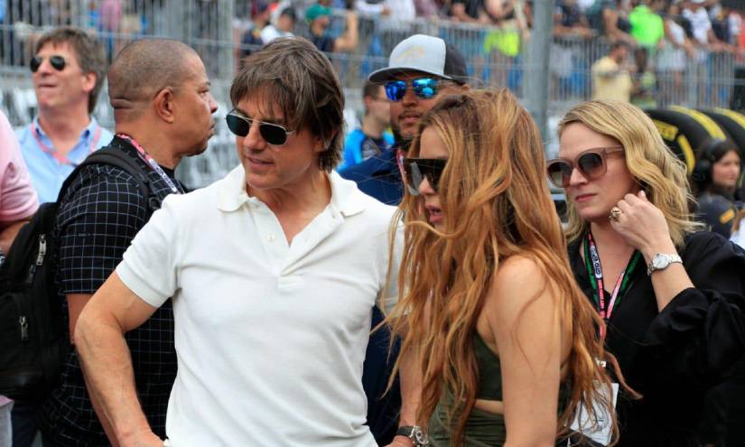 Imagen de archivo de Tom Cruise y Shakira en un evento de la Fórmula 1.