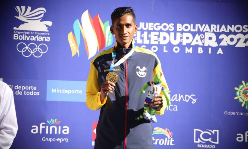 Ecuatoriano Vicente Loza quedó campeón de media maratón en Bolivarianos