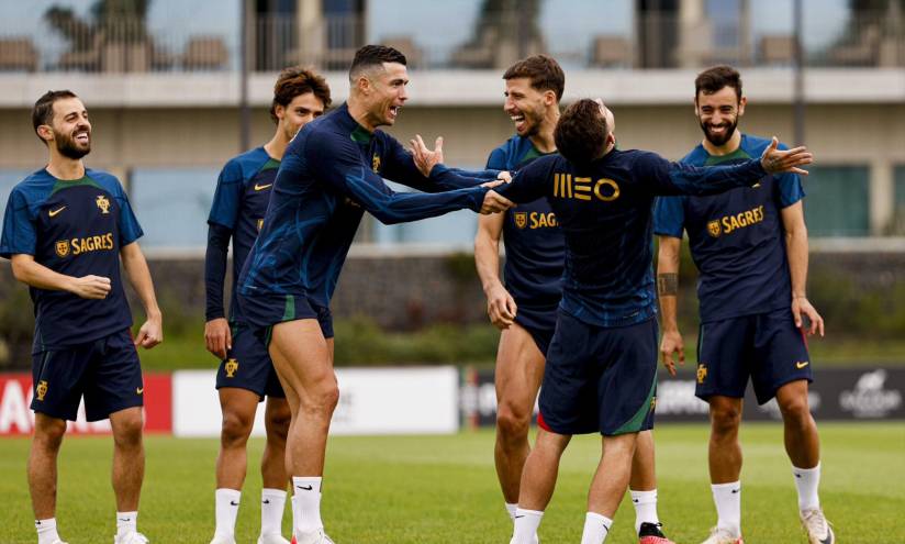 Cristiano Ronaldo en un entrenamiento reciente con la selección de Portugal.
