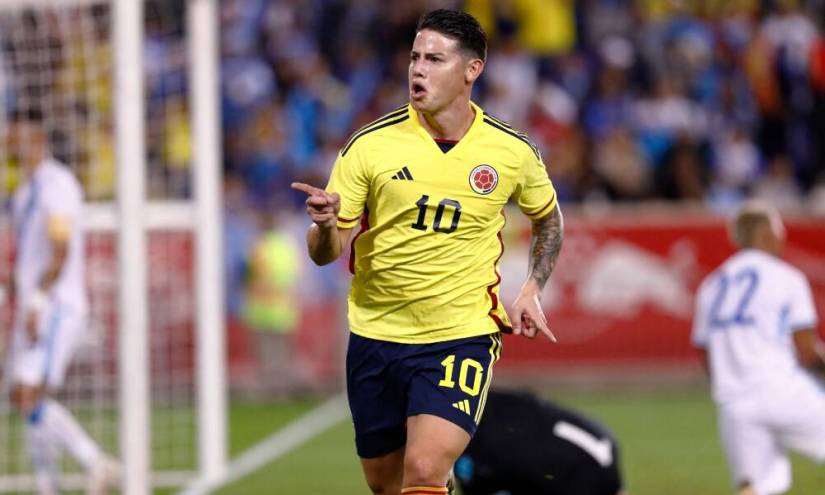 James Rodríguez regresó con gol a Colombia en el debut del técnico Lorenzo