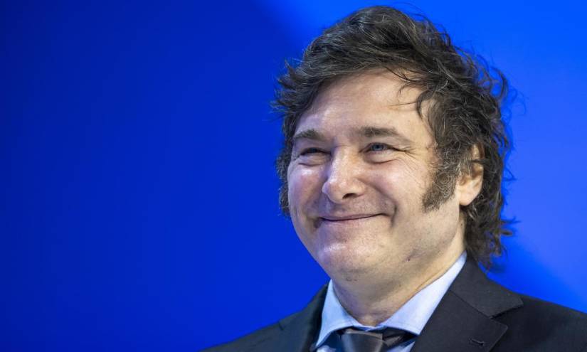 El presidente de Argentina, Javier Milei, fue registrado el pasado 17 de enero, antes de intervenir en el Foro Económico Mundial, en Davos (Suiza).