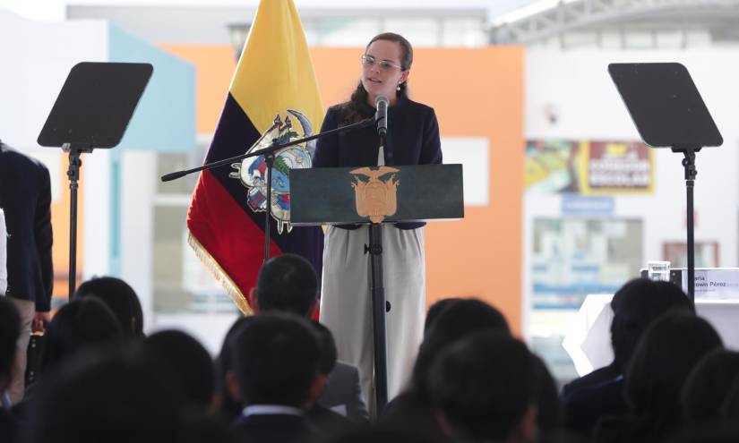 La ministra de Educación, María Brown, en su discurso al inicio del año escolar.