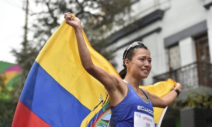 Foto de la atleta Johana Ordoñez en los Juegos Panamericanos 2019.