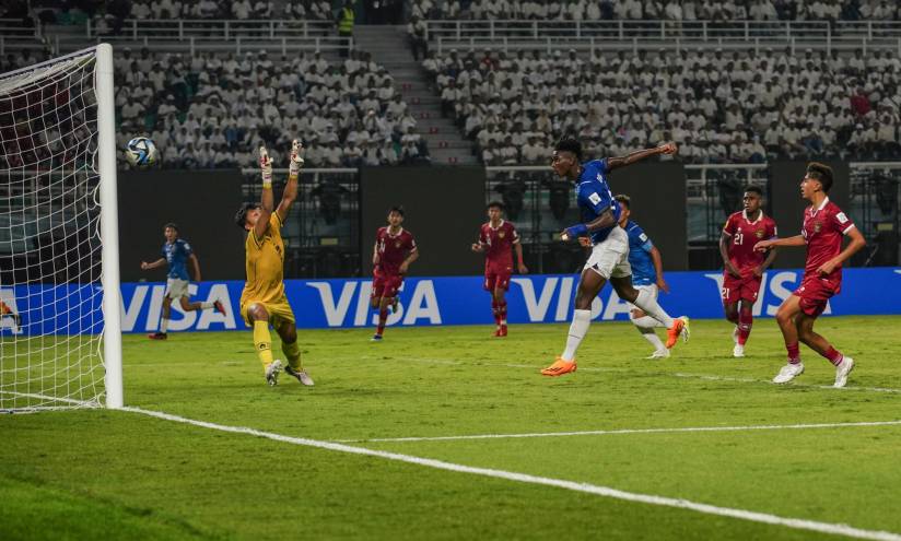 Allen Obando marca el 1-1 contra Indonesia