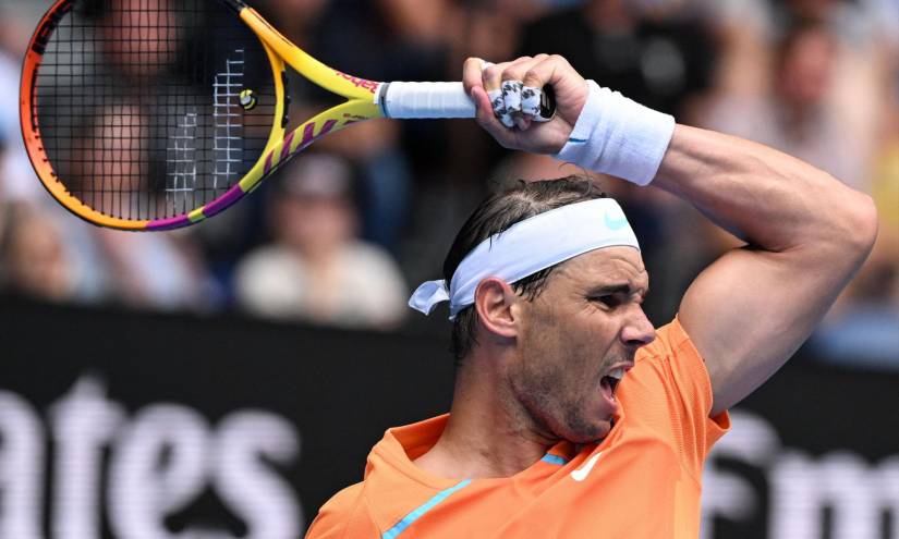 El tenista español Rafael Nadal consiguió su primera victoria de este 2023