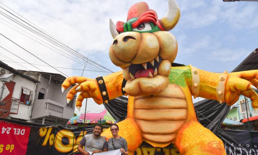 Entre las calles 20 y Capitán Nájera está Bowser, un personaje de la franquicia Mario Bros.