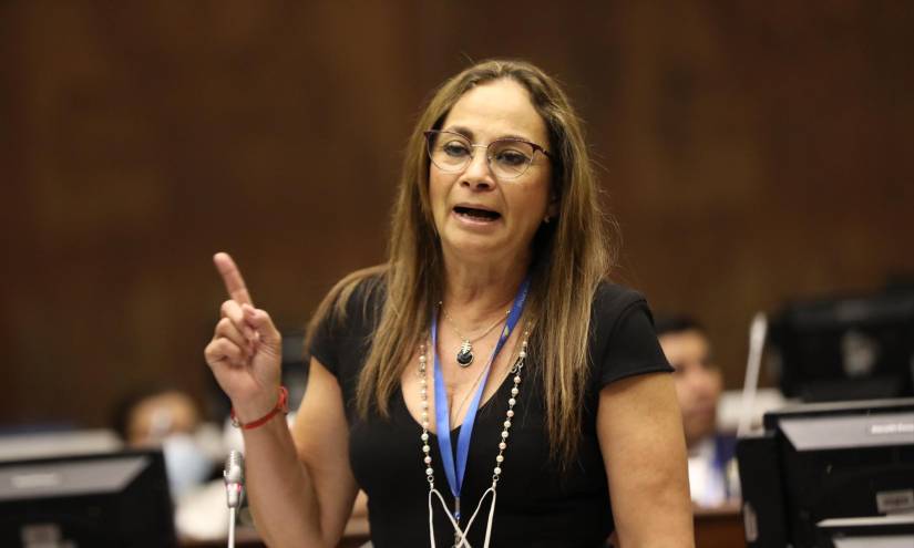 Pierina Correa en el Pleno de la Asamblea Nacional.