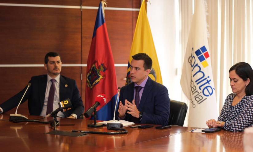 Imagen de la reunión de Daniel Noboa con el Comité Empresarial Ecuatoriano, el 4 de julio del 2023.