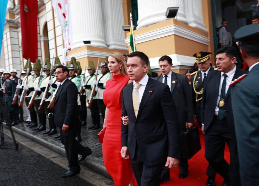 Noboa y Lavinia Valbonesi en Bolivia.