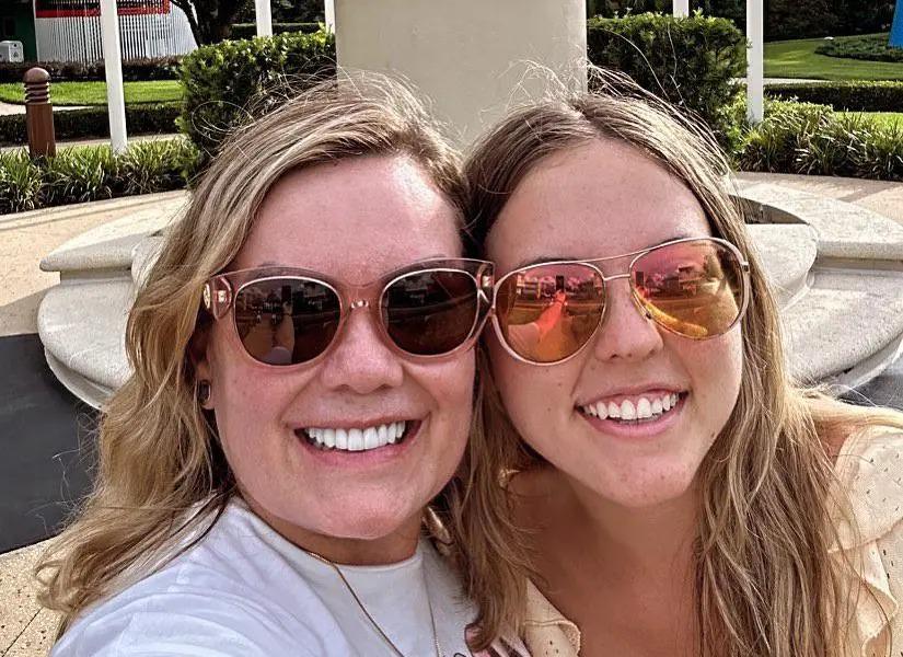 Úrsula Strenge y Camila Nogales en su cumpleaños 22.