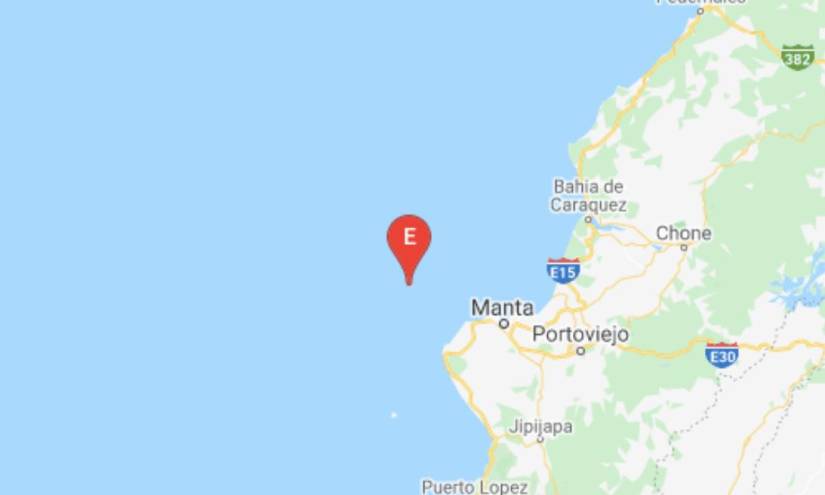 Sismo de magnitud 4,21 frente a las costas de Manabí